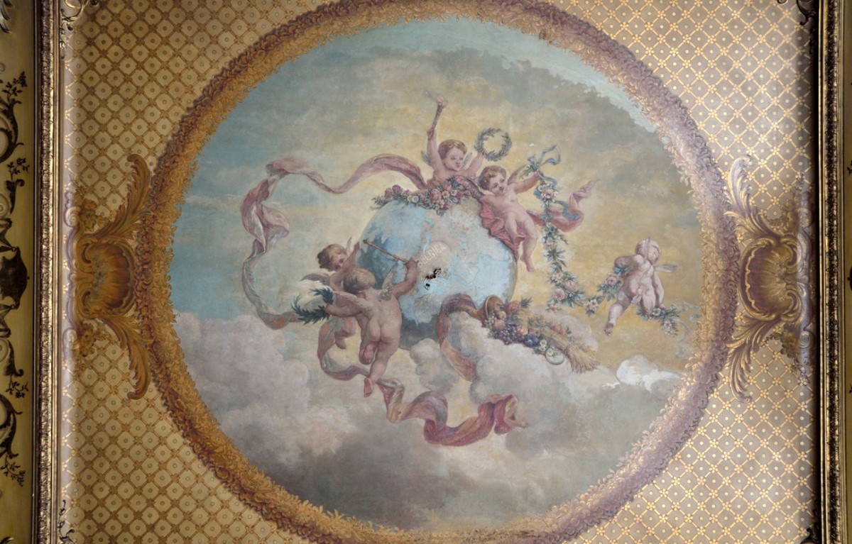 Vitrail Recte et Juste — devise des Boël